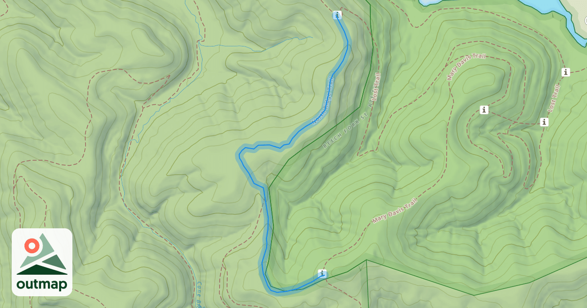 Map of North Ridge Trail in Wayne