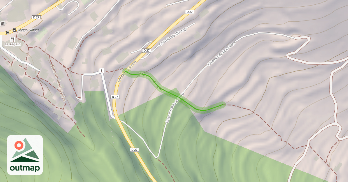 Map of Chemin du Clot