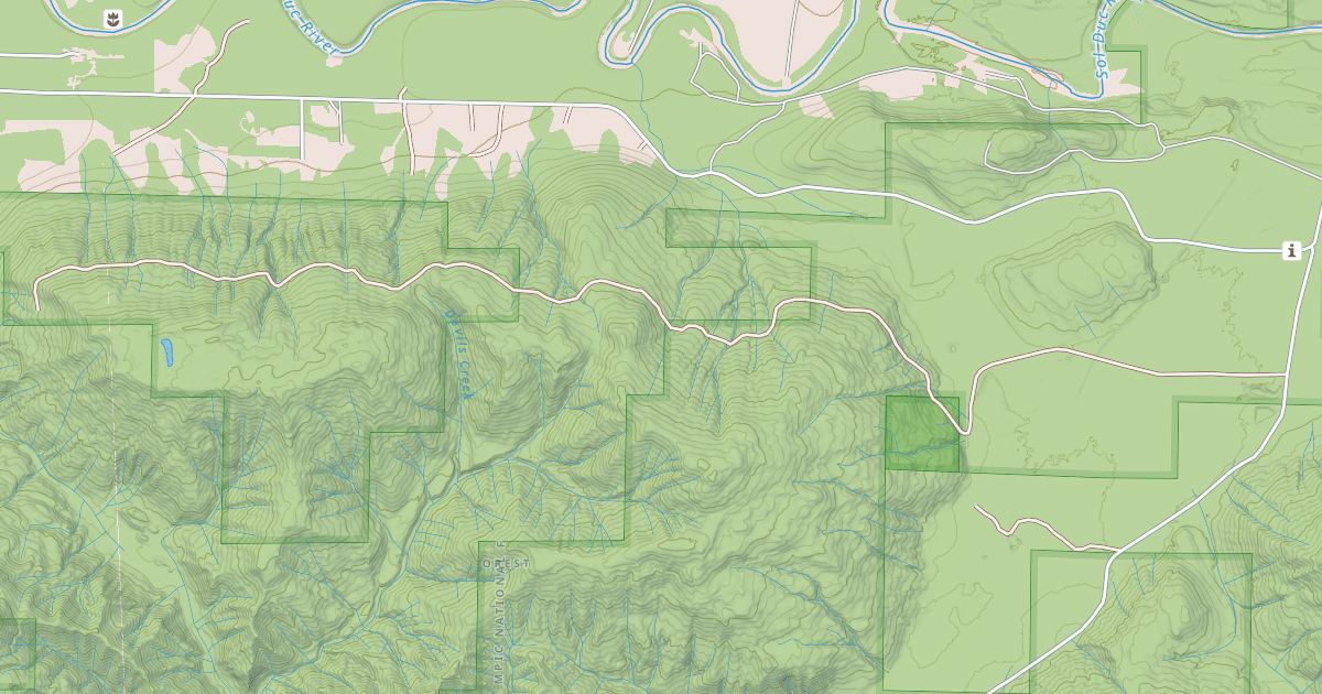 Map preview of USFS National Forest System Roads {E8B2074C-D270-4F85-9C80-C124DF5AA636}