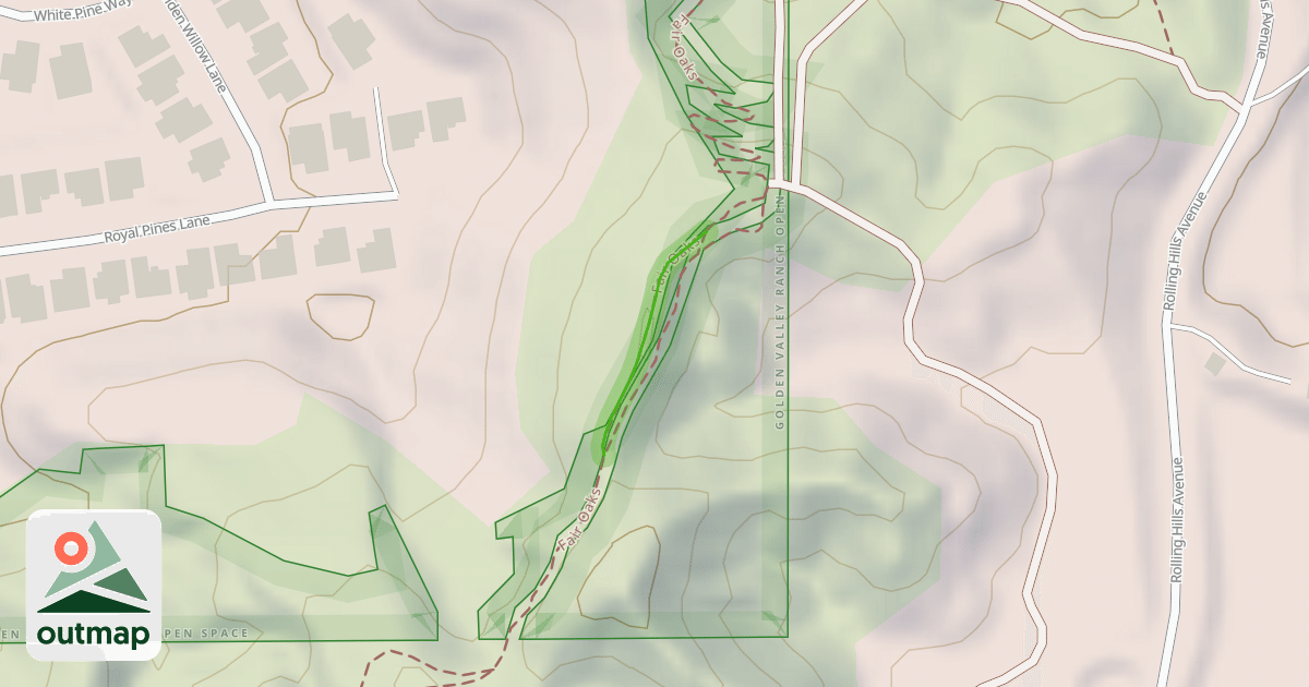 Map of Fair Oaks Trail