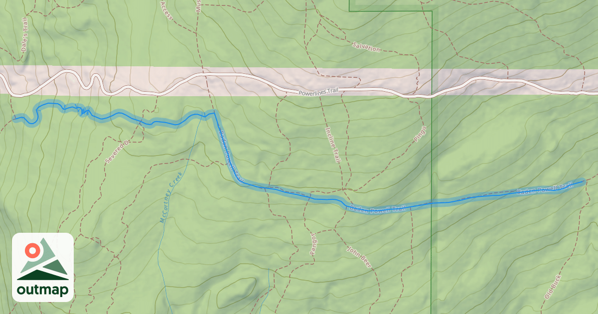 Map of Baden Powell Trail