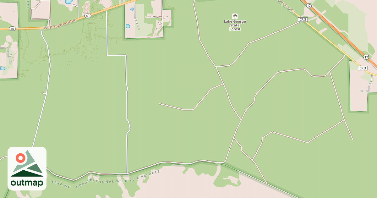 Map of Lake George State Forest Trail