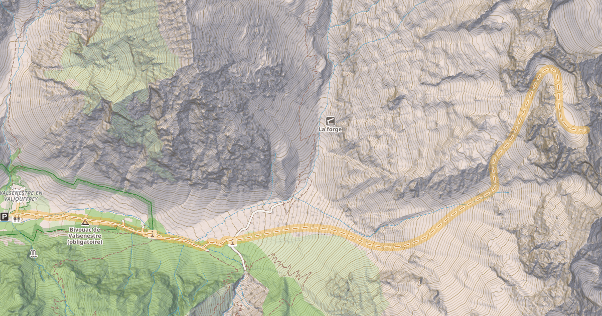 Map preview of Col du Vallon de Lanchatra — Valsenestre