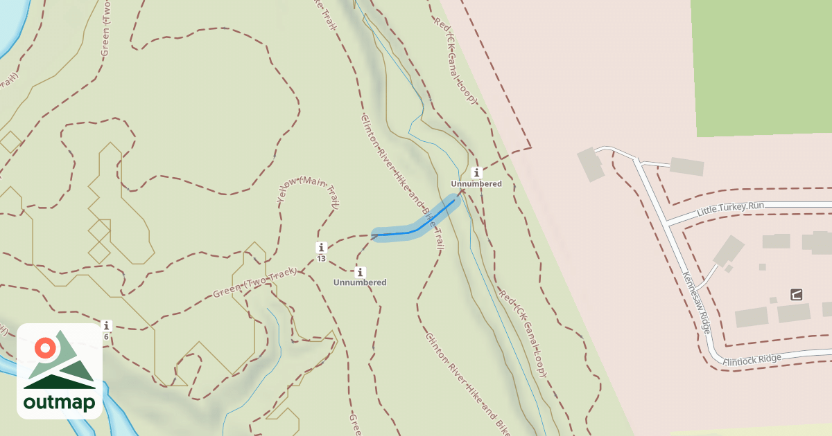 Map of Single Track: Red (CK Canal Loop)