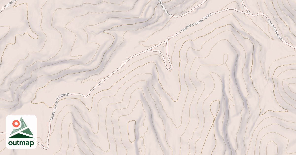 Map of COYOTE GULCH - SPUR B