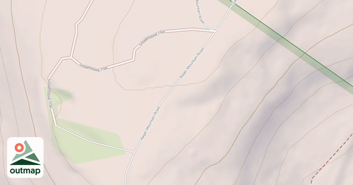 Map of Rager Mountain Division Snowmobile Trails
