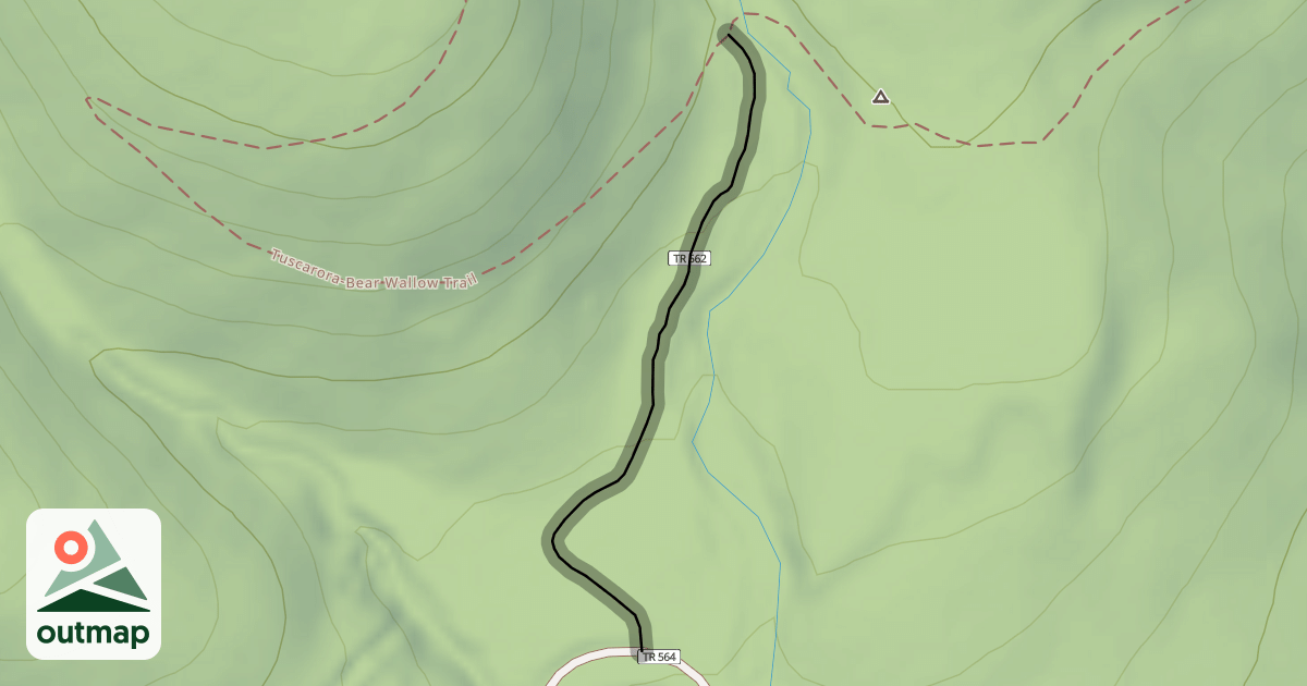 Map of Bear Wallow Spur Trail