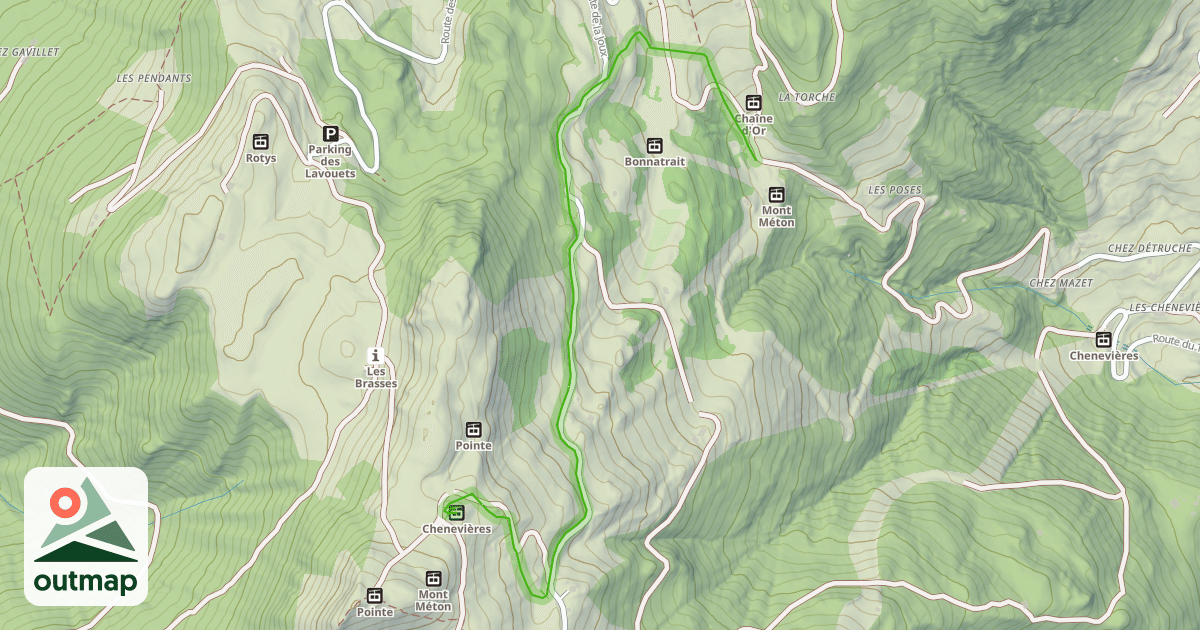 Map of La Mt Blanc