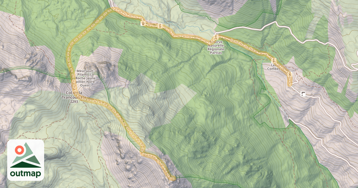 Map of La Croix d'Aquila — Les Combes