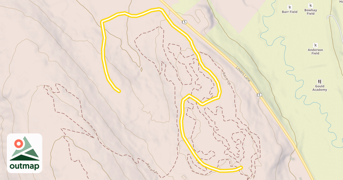 Map of Pine Hill Lower Loop