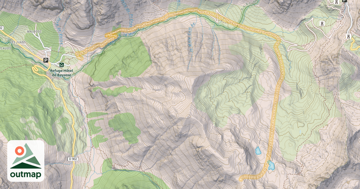 Map of Baisse de la Plate — Bayasse