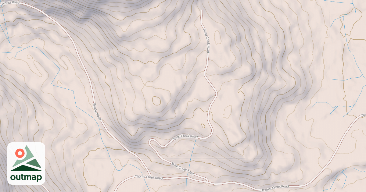 Map of Bozo Creek
