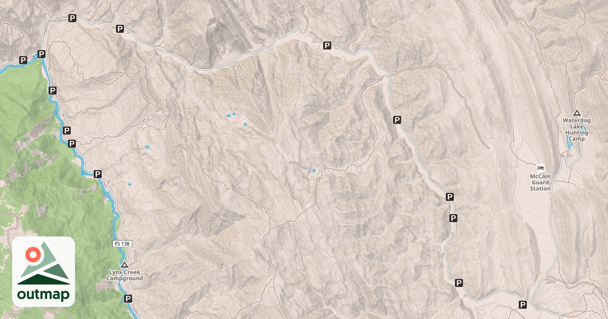 Map of LITTLE GREYS/WATERDOG LAKE