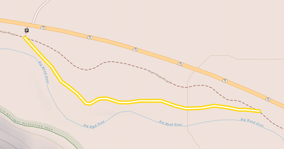 Map preview of Harriman Trail