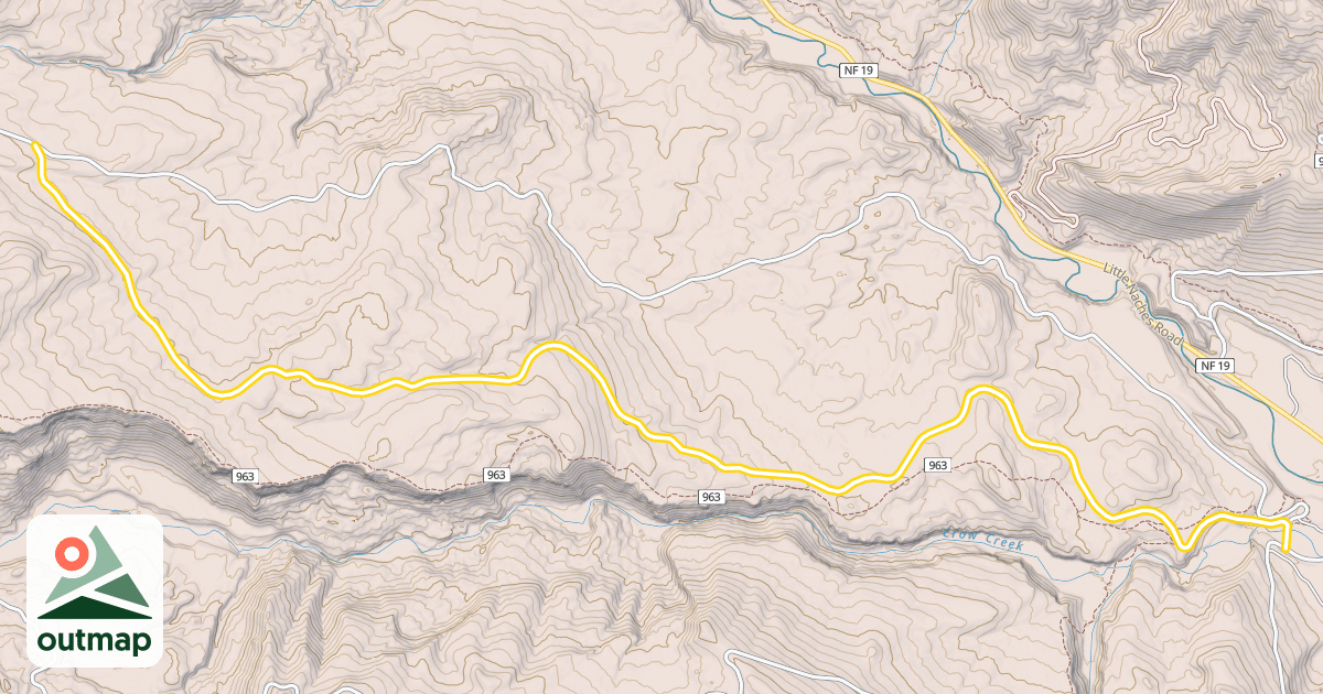 Map of National Forest Development Road 1902