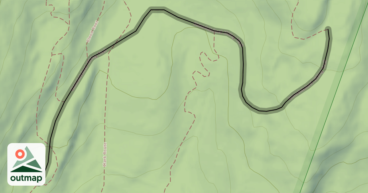 Map of Unmaintained Hiking Trail