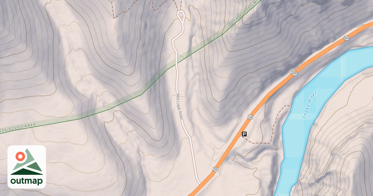 Map of RED CREEK