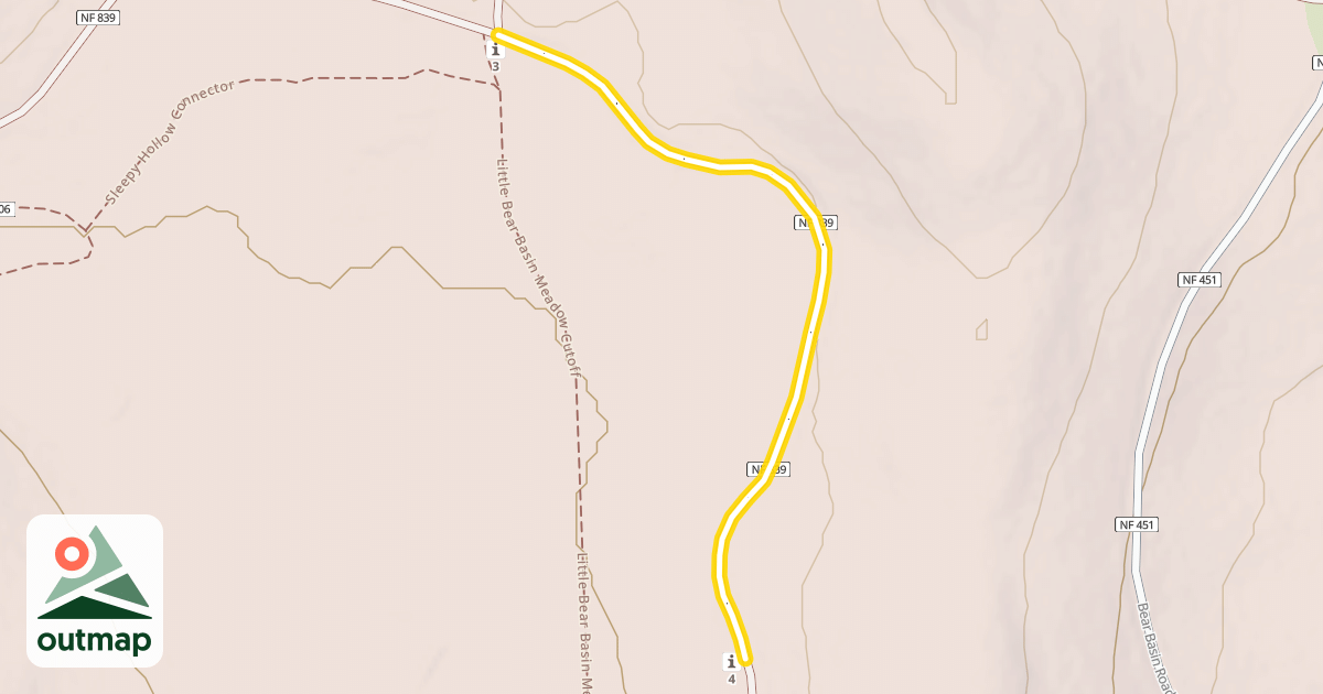 Map of Kodiak Bear Road