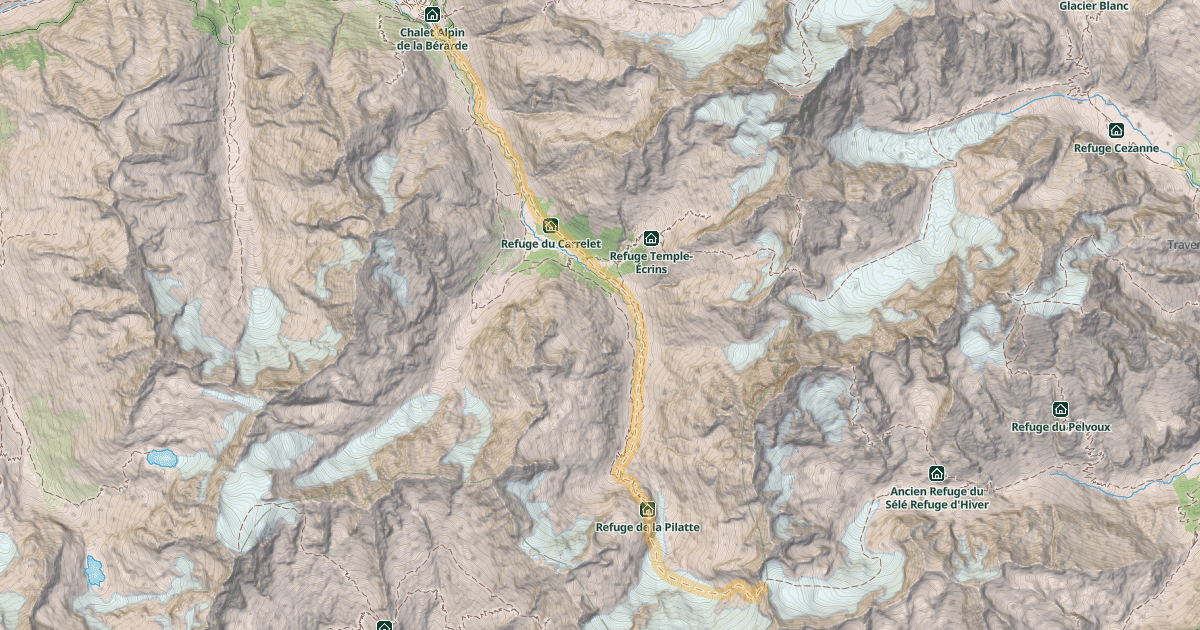 Map preview of Col du Sélé — La Bérarde