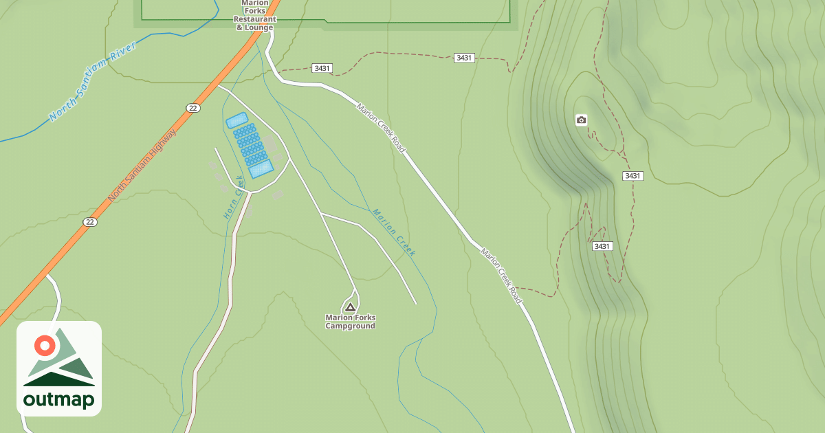 Map of MARION CREEK ROAD