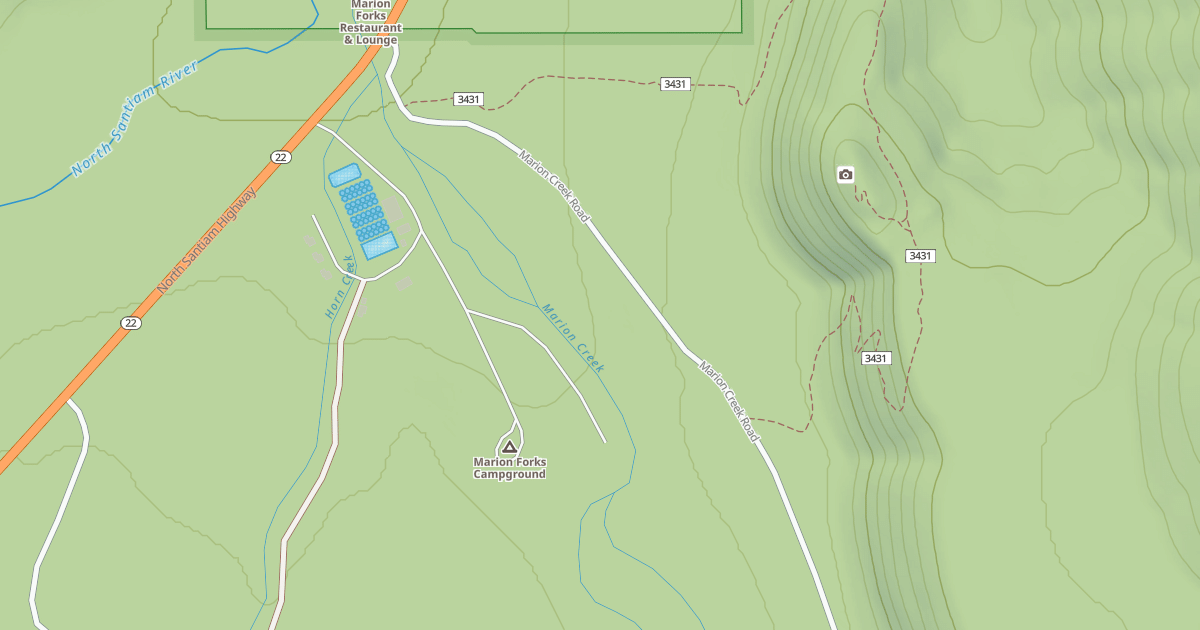 Map preview of MARION CREEK ROAD