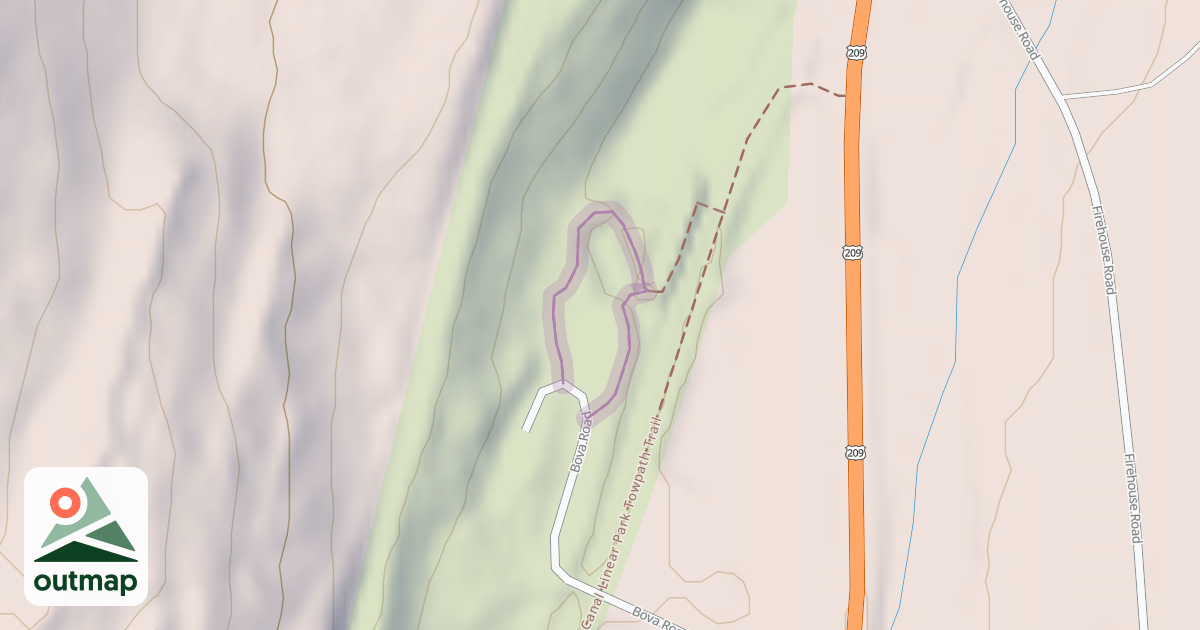 Map of D&H Canal Linear Park Towpath Trail