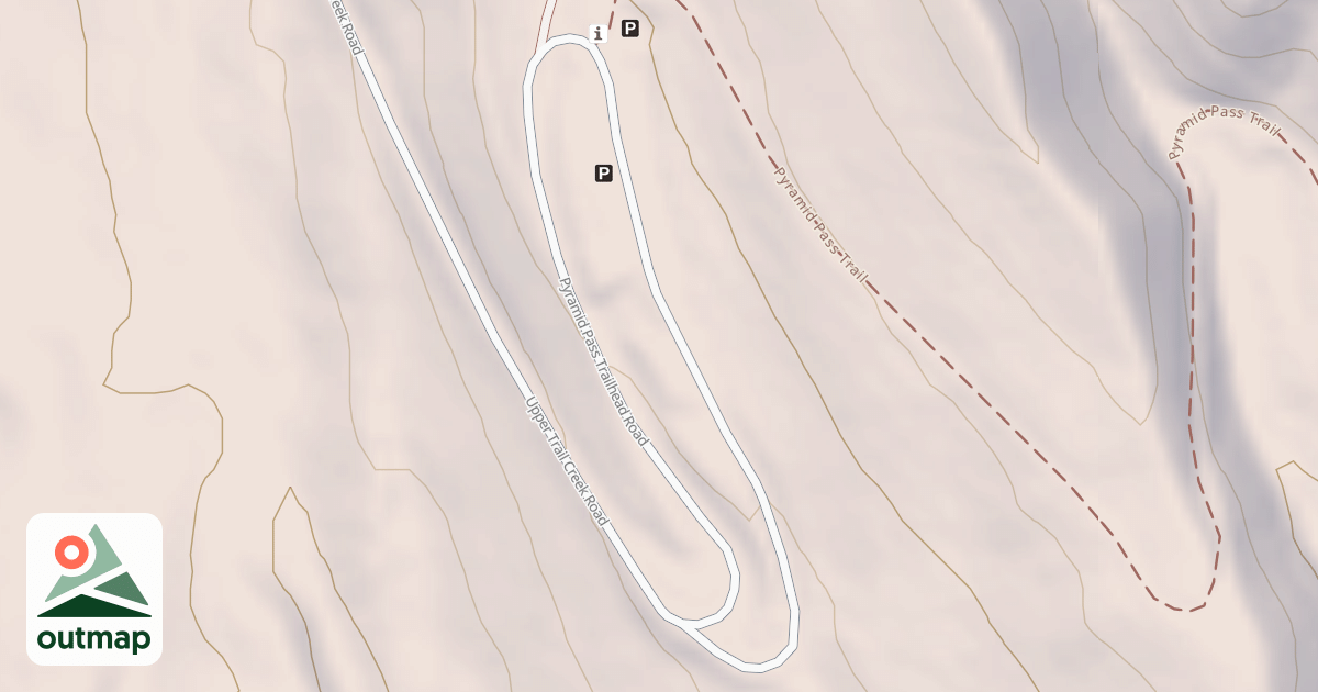 Map of PYRAMID PASS TRAILHEAD