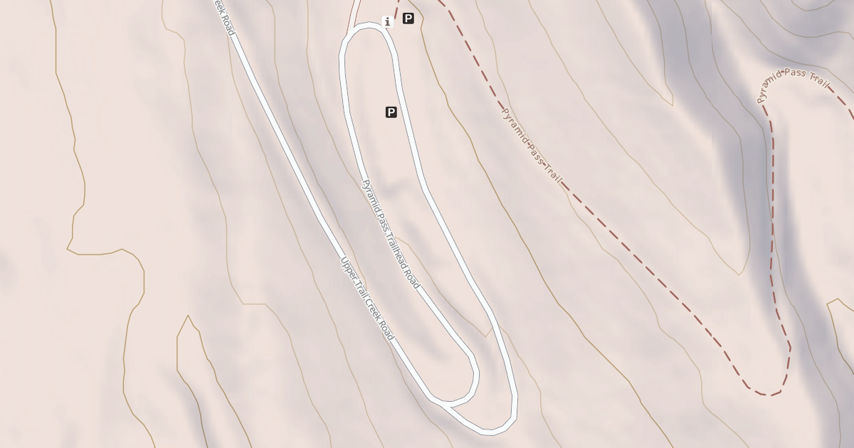 Map preview of PYRAMID PASS TRAILHEAD