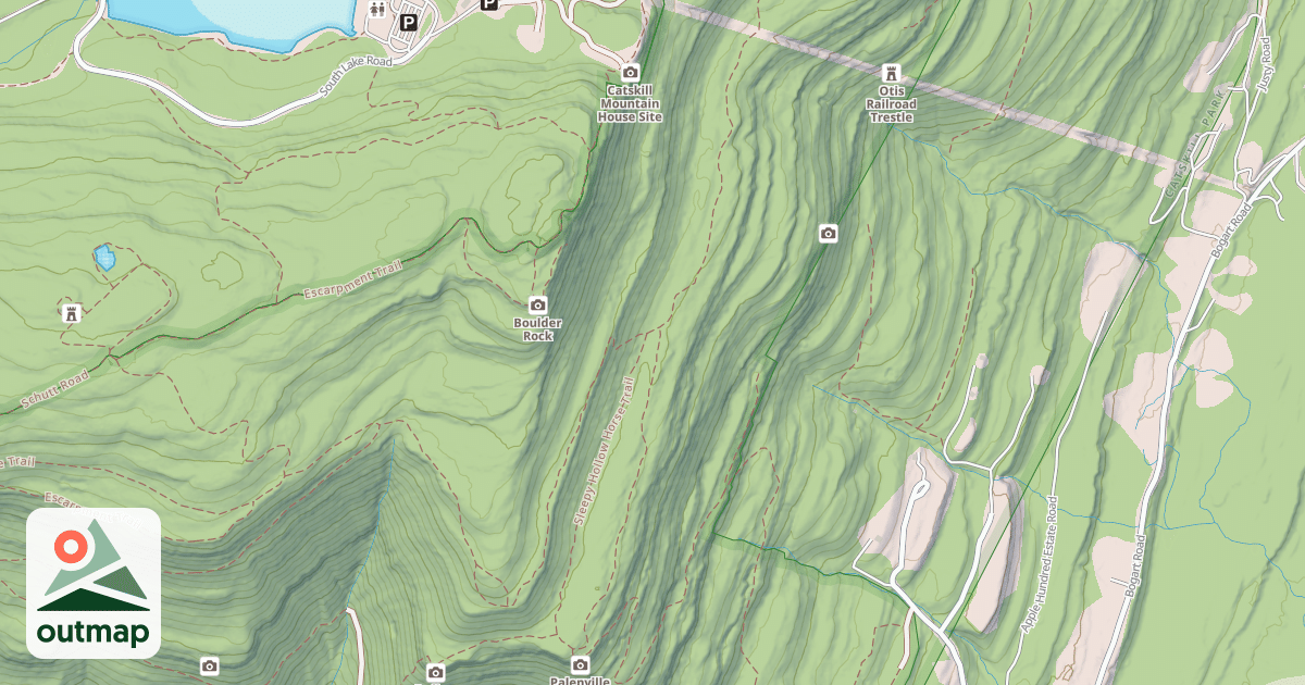 Map of Palenville Overlook Spur Trail