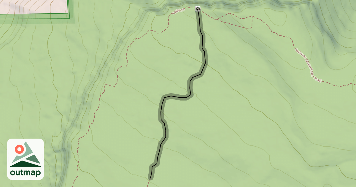 Map of Animas Mountain Upper
