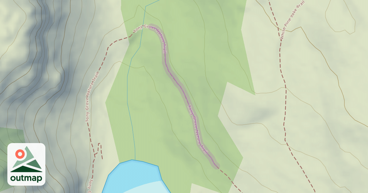 Map of Tony Grove Nature Trail