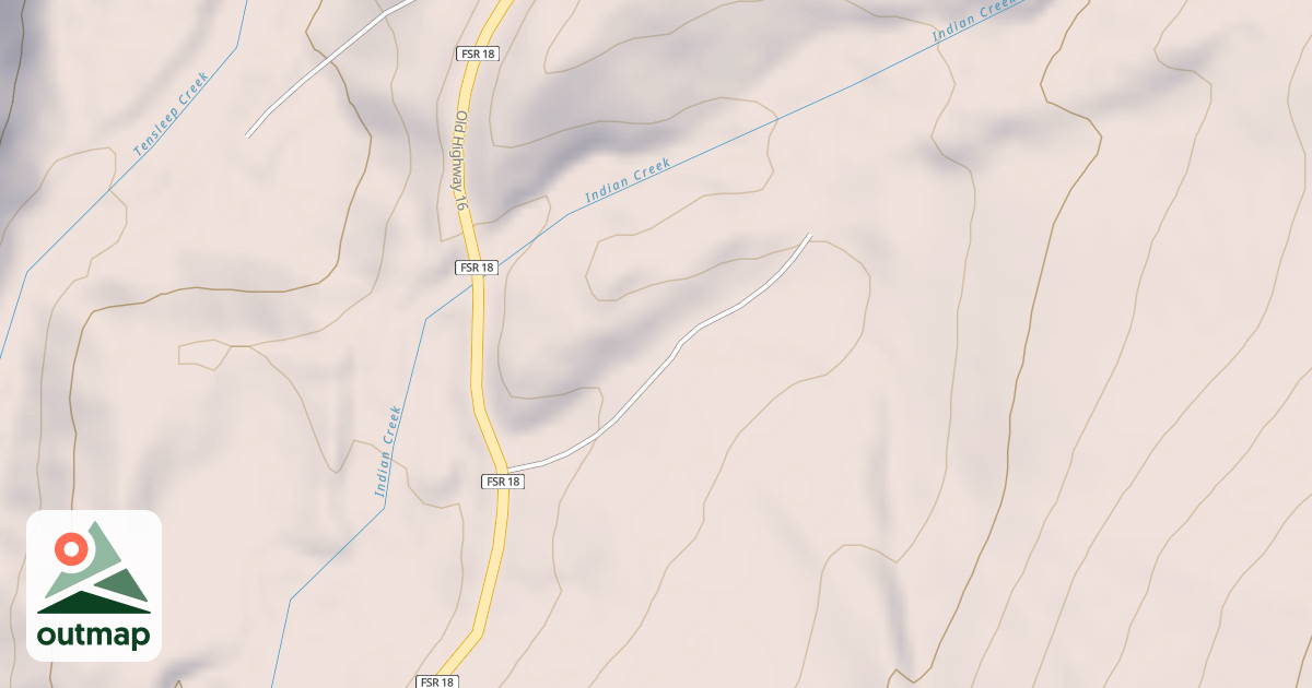 Map of INDIAN CREEK CABIN B