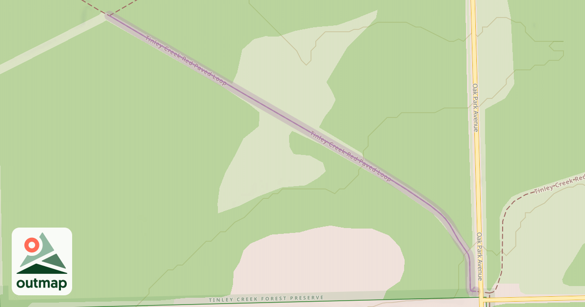 Map of Tinley Creek Red Paved Loop