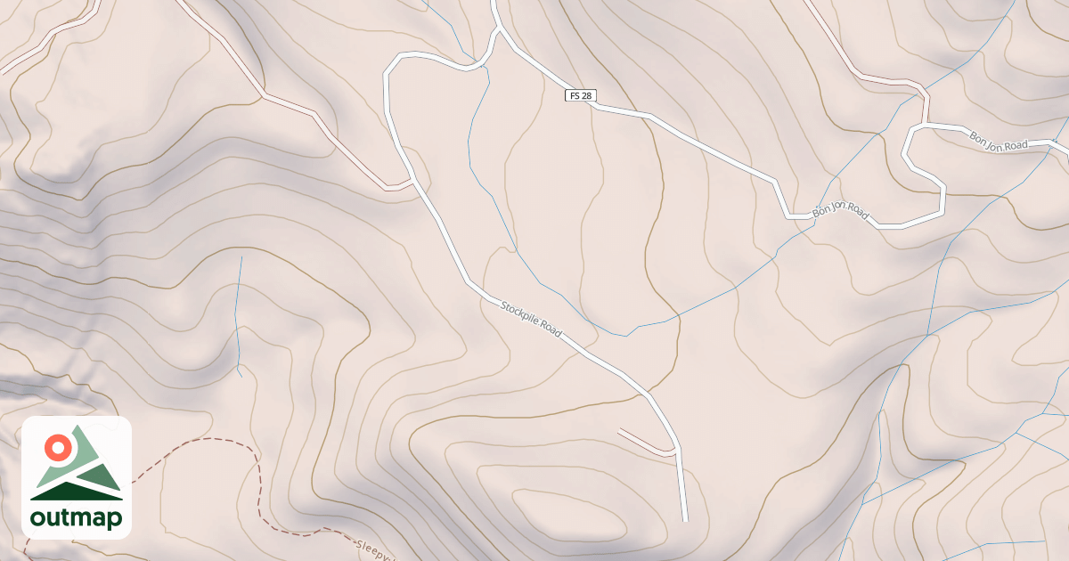 Map of STOCK PILE OF ROCK