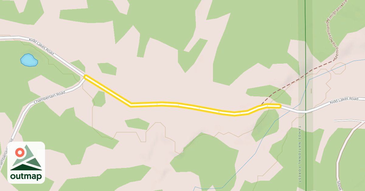 Map of Kidd Lakes Road