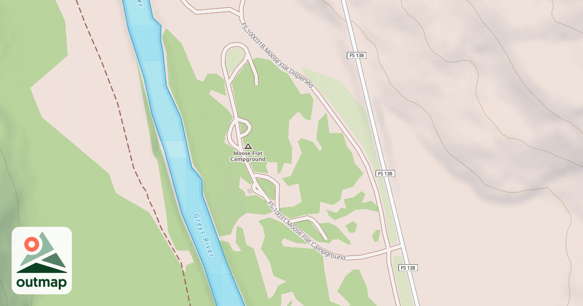 Map of MOOSE FLAT CAMPGROUND