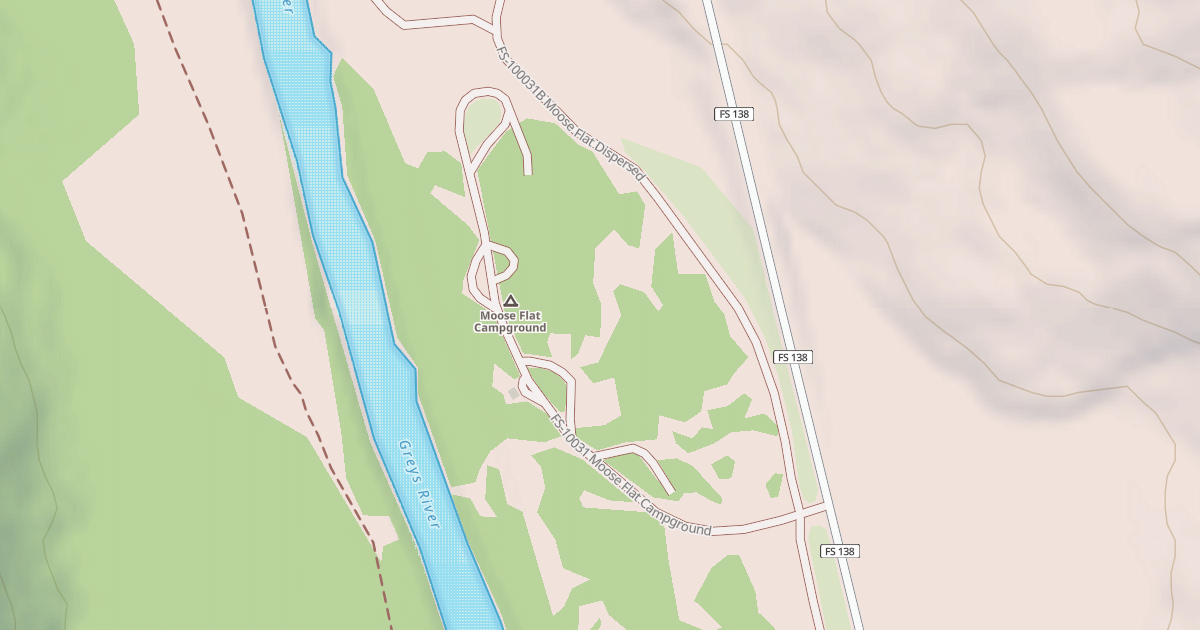 Map preview of MOOSE FLAT CAMPGROUND
