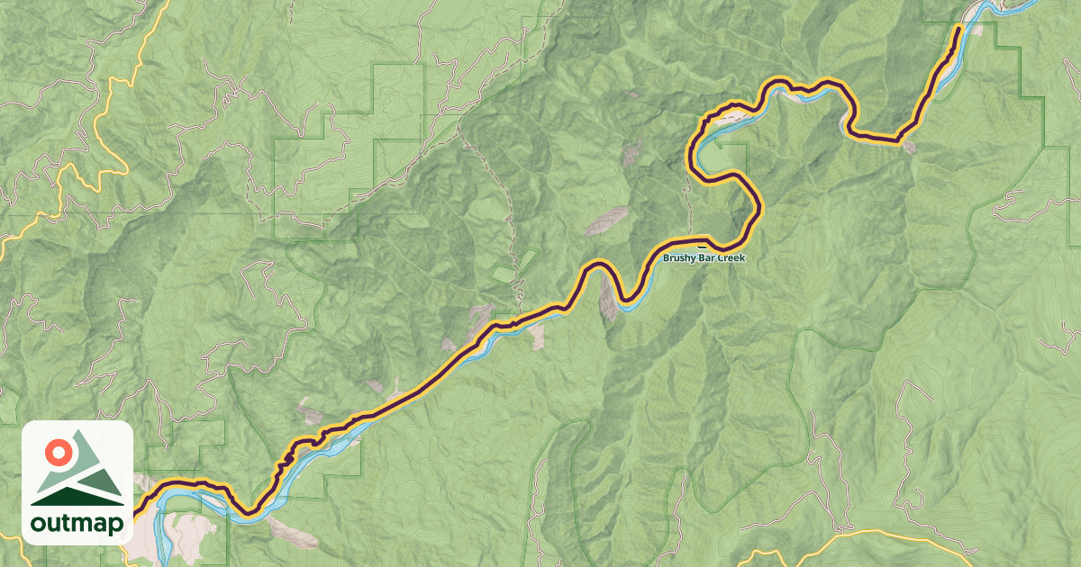 Map of Rogue River Trail #1160