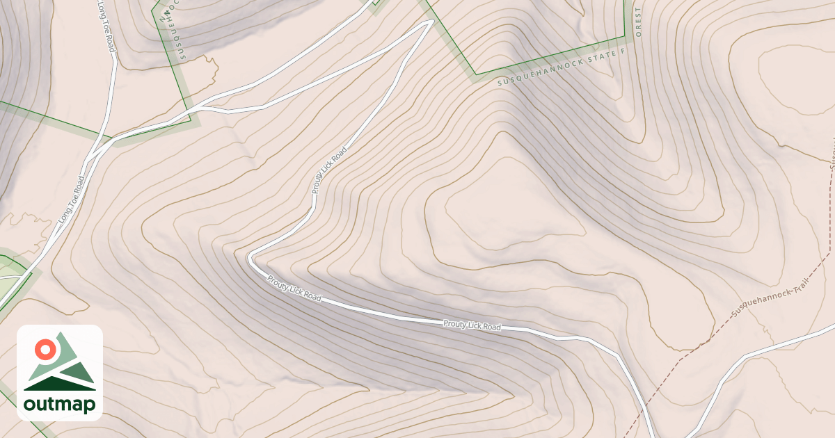 Map of Susquehannock State Forest Snowmobile Trails