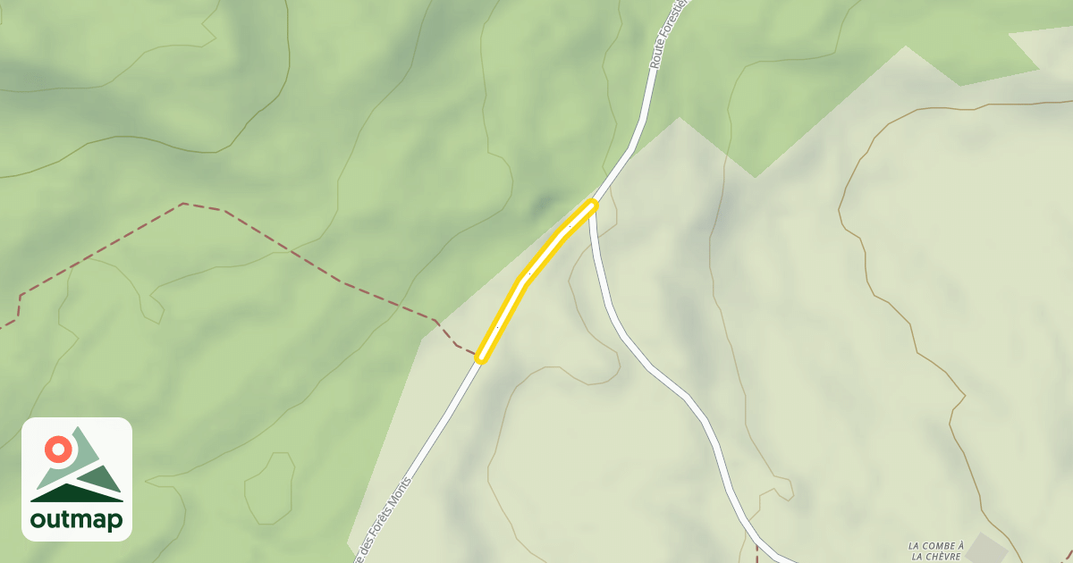 Map of Route Forestière des Forêts Monts