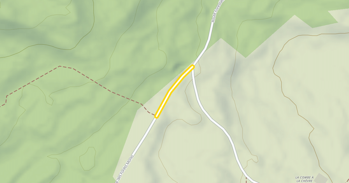 Map preview of Route Forestière des Forêts Monts