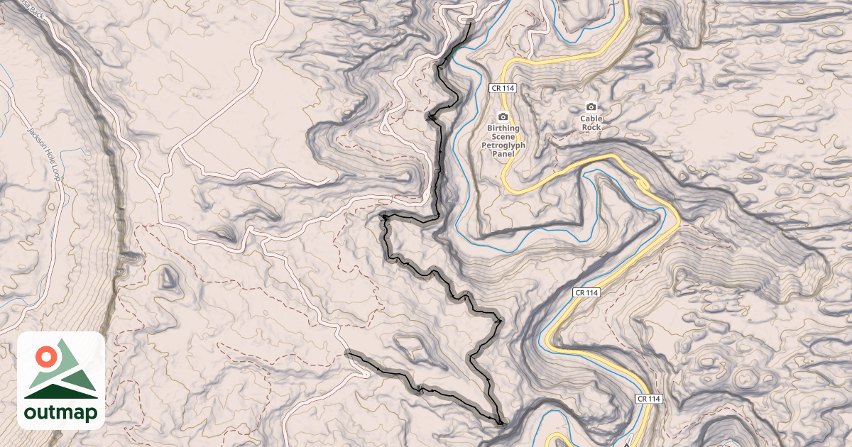 Map of Lower Captain Ahab Trail