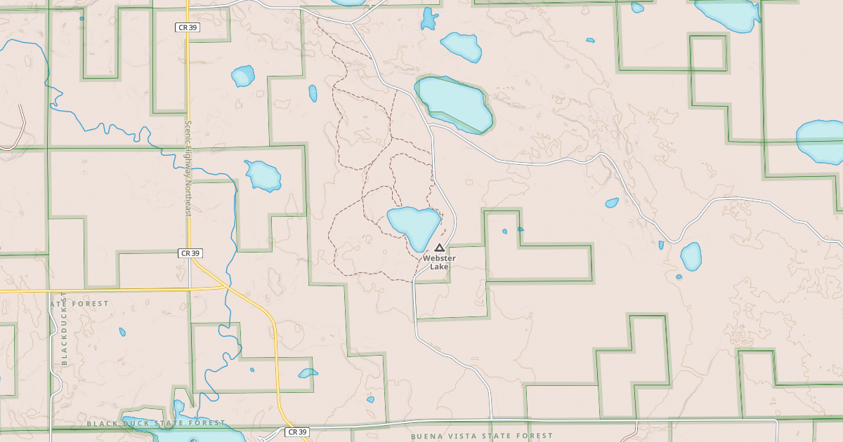 Map preview of WEBSTER LAKE ROAD NORTHEAST