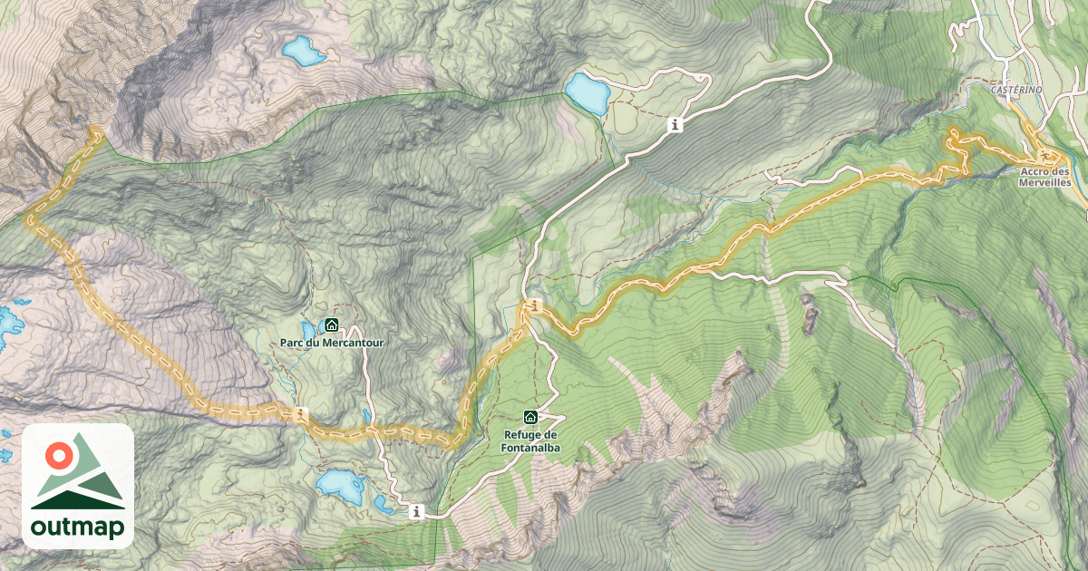 Map of Mont Sainte-Marie — Casterino