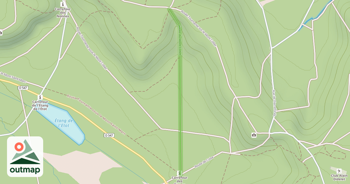 Map of Route du Mont Collet