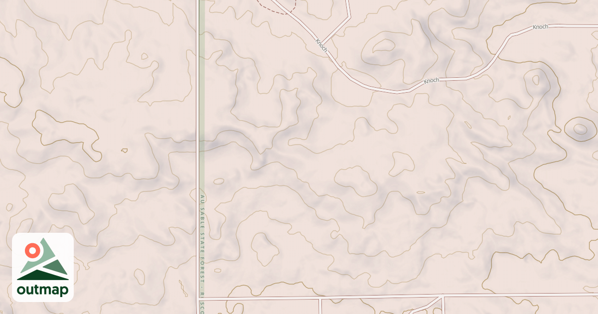 Map of Ogemaw Hills Trail