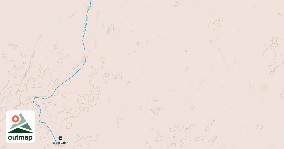 Map of Situk River (Middle Situk Cabi