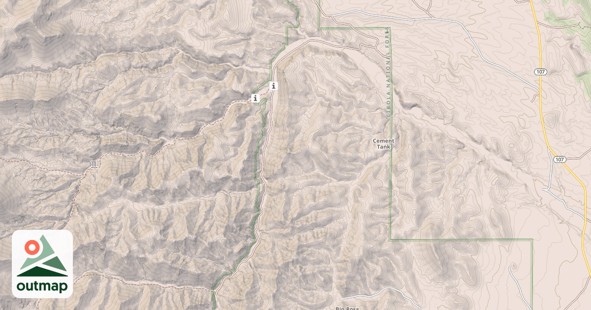 Map of BIG ROSA CANYON
