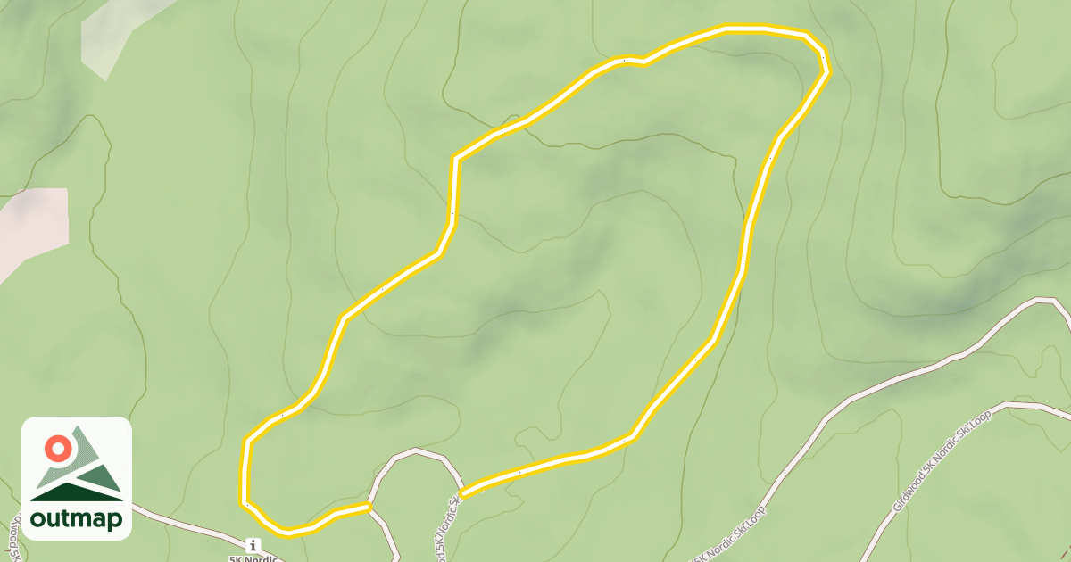 Map of Girdwood 5K Nordic Ski Loop