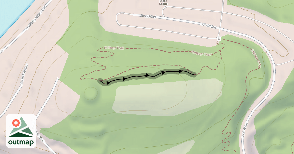 Map of Rocky Top Trail in Ashland